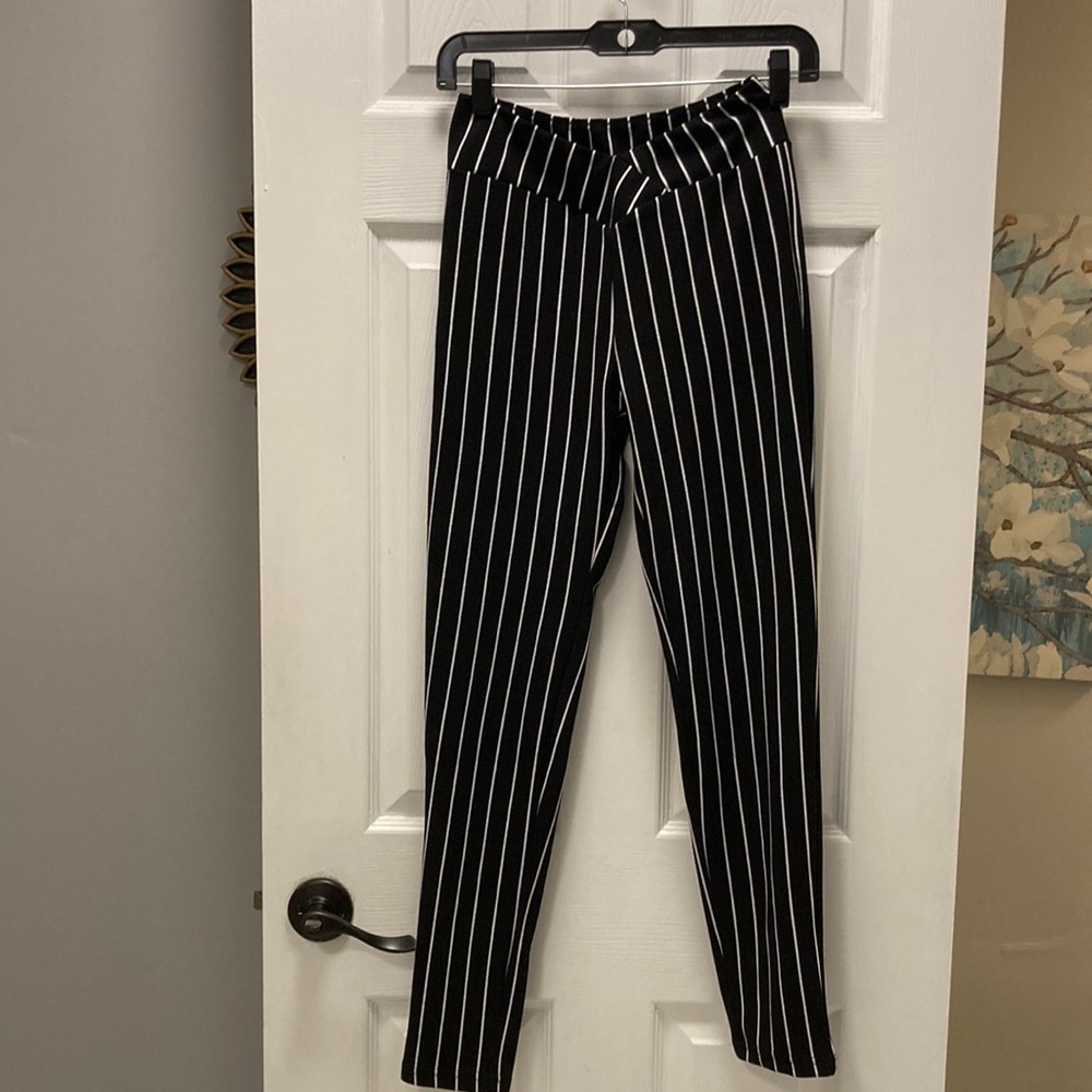 Striped print skinny pants size XS